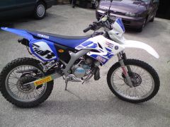 Meine Yamaha DT50R Blau/Weiß