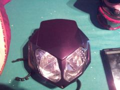 Mehr Informationen zu "Verkaufe meine SX 07 Lichtmaske mit Anbauteilen in Flip Flop Violett,Rot,Gold"